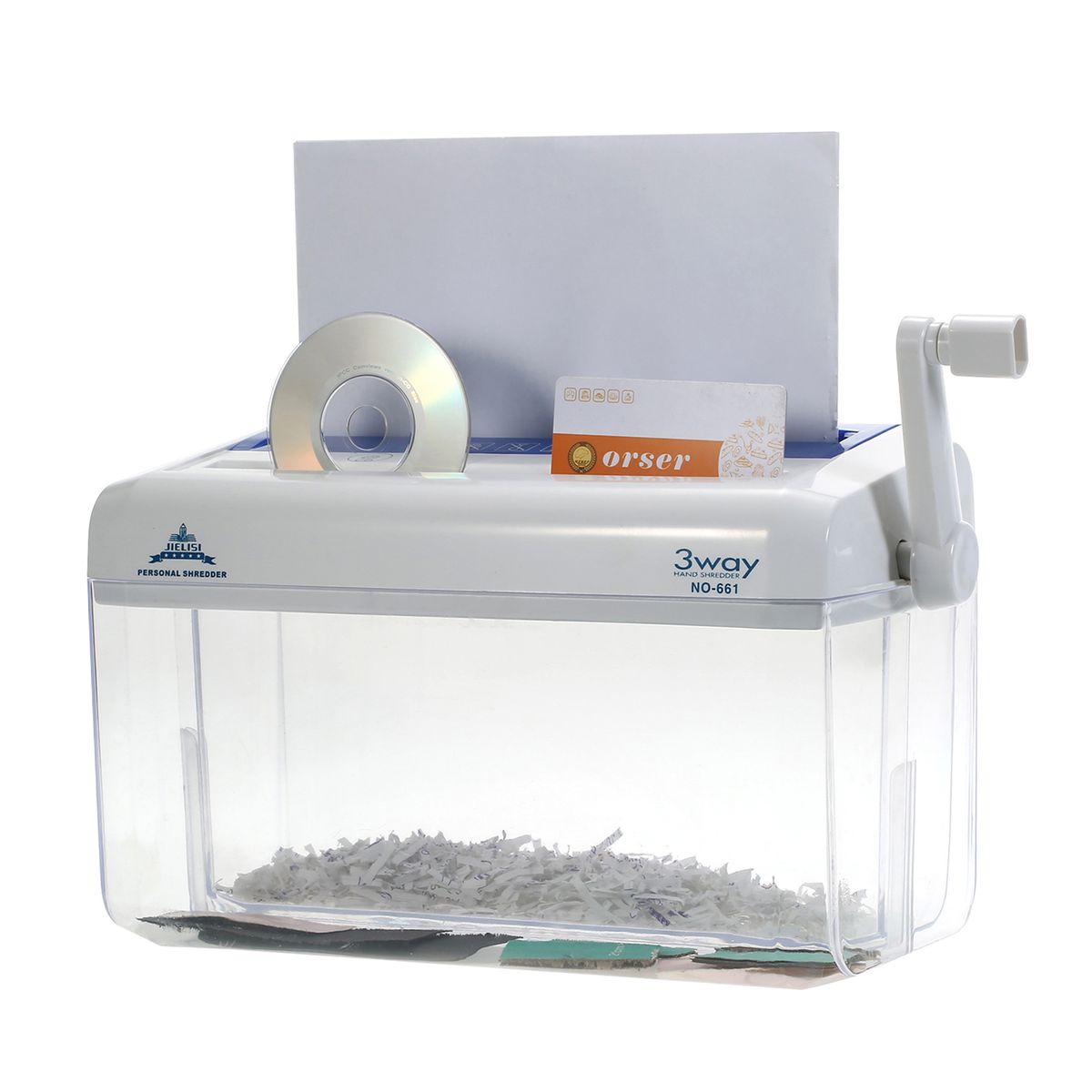 A4 Mini Portable Hand Paper Shredder 3-in-1 Household Manual