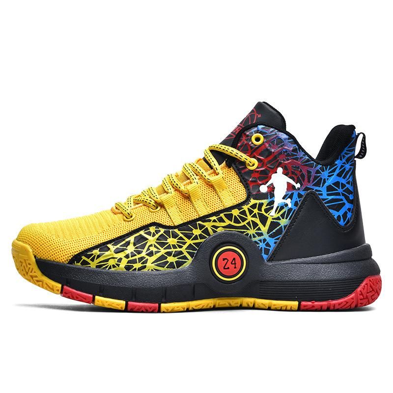 Boys Basketball Shoes Youth Sports Basketball Shoes Yellow