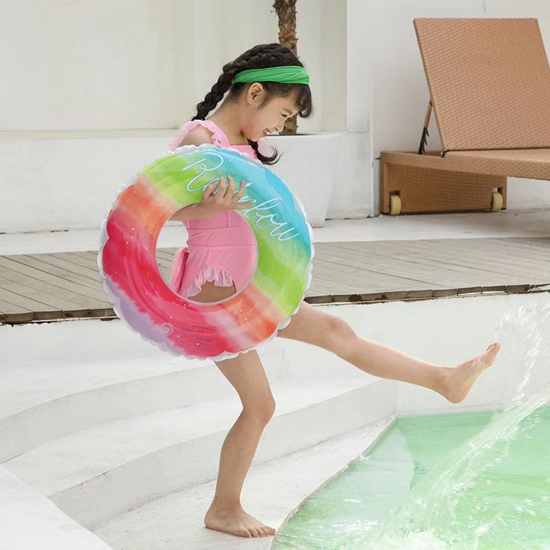 2 PCS Children Thickened PVC Swimming Ring, Size:60cm