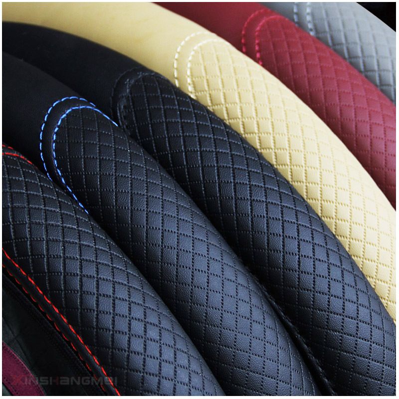 Car Steering Wheel Cover Fiber Leather Double Round No Inner