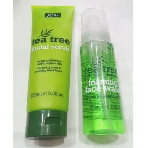 Tea Tree 2 In 1 Facial Scrub And Foaming Face Wash - 250ml & 200ml