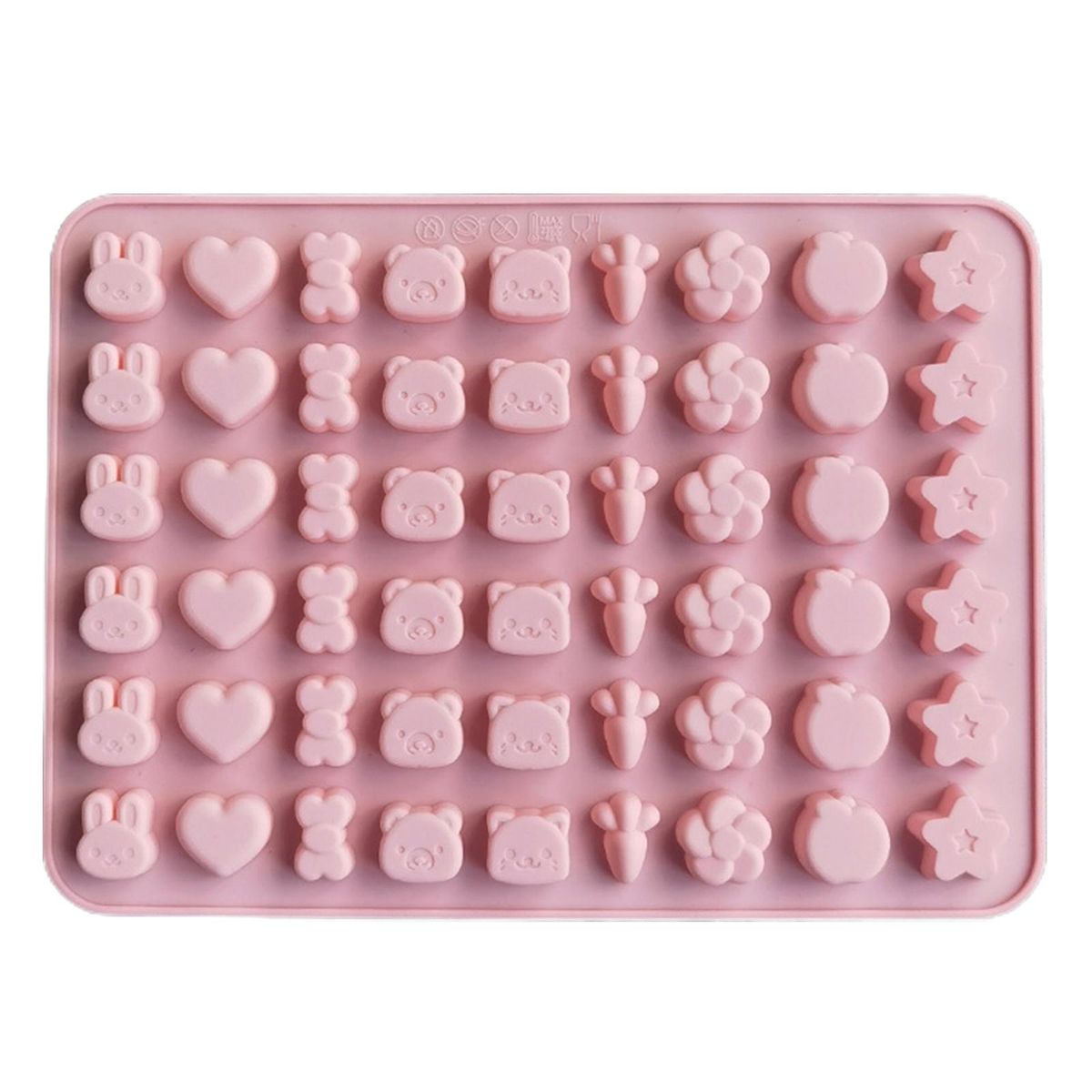 Fondant Silicone Mold 3D Chocolate Ice Cube Biscuit Mold Pink