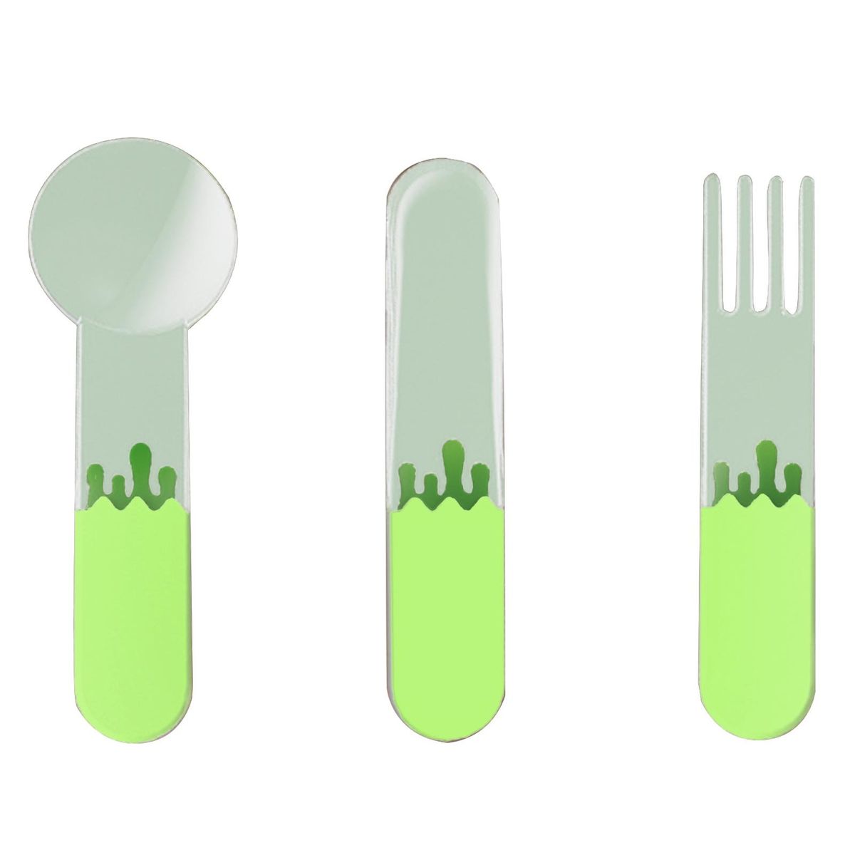 High-quality Dessert Spoon Set Versatile Food-grade Spoon Set for Home Green