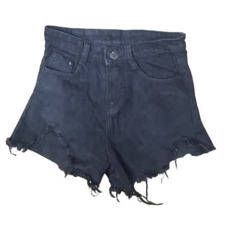 Ladies Highwaist Loosethread Short - Black
