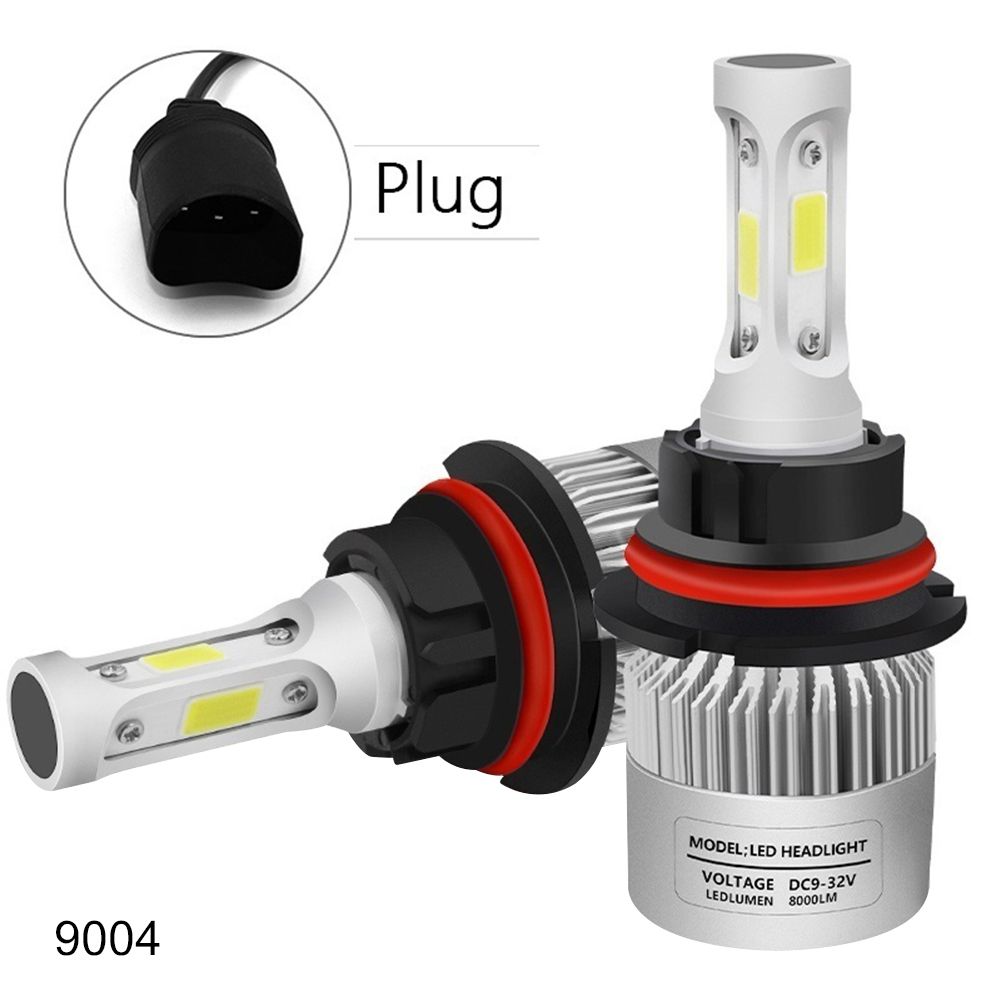 2Pcs S2 H1 H3 H4 H7 H8 H9 H11 9005 9006 9012 H13 9007 9004 Car LED Head Light