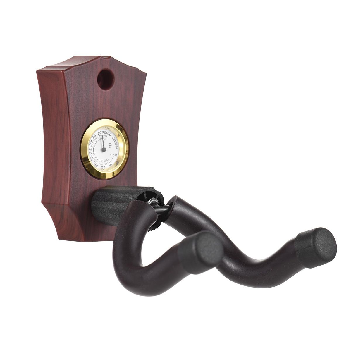 2-in-1 Guitar Wall Mount with Hygrometer Humidity Meter Guitar Wall Hanger Stringed Instrument Holder Solid Sturdy Wall Hook Hanger for Guitar Ukulele Mandolin
