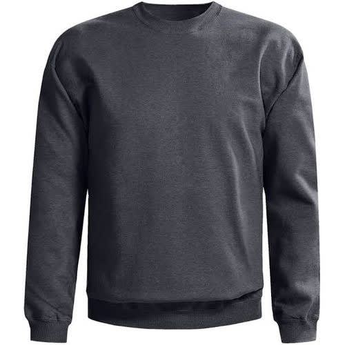 Plain Round Neck Sweatshirt - Dark Grey