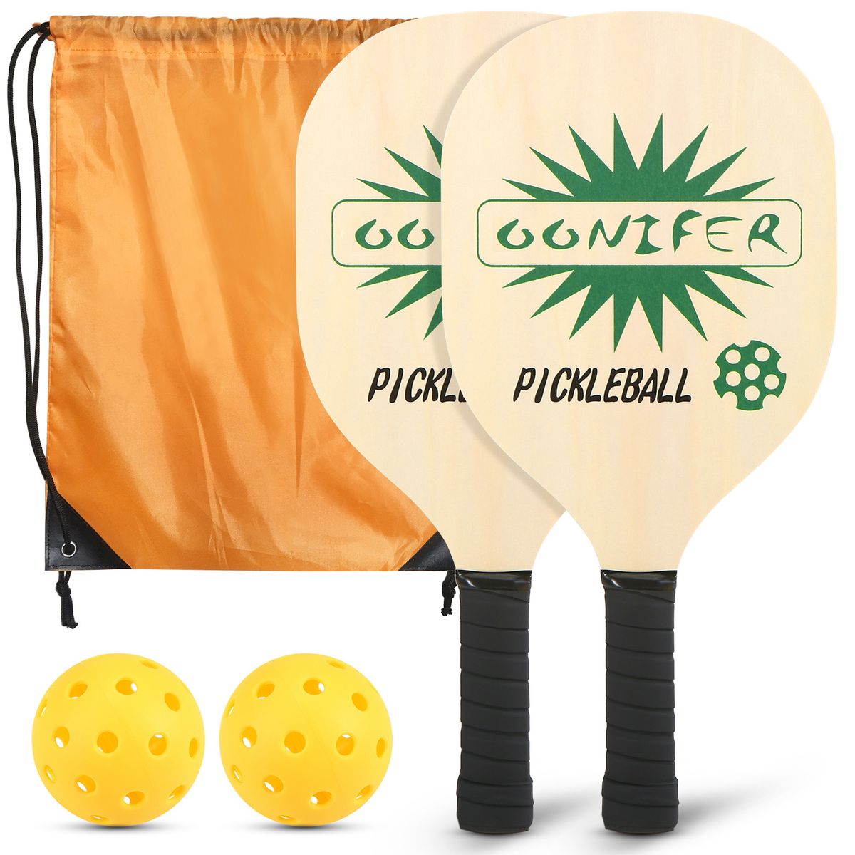 Wood Pickleball Paddle Set Light Weight Pickleball Paddles