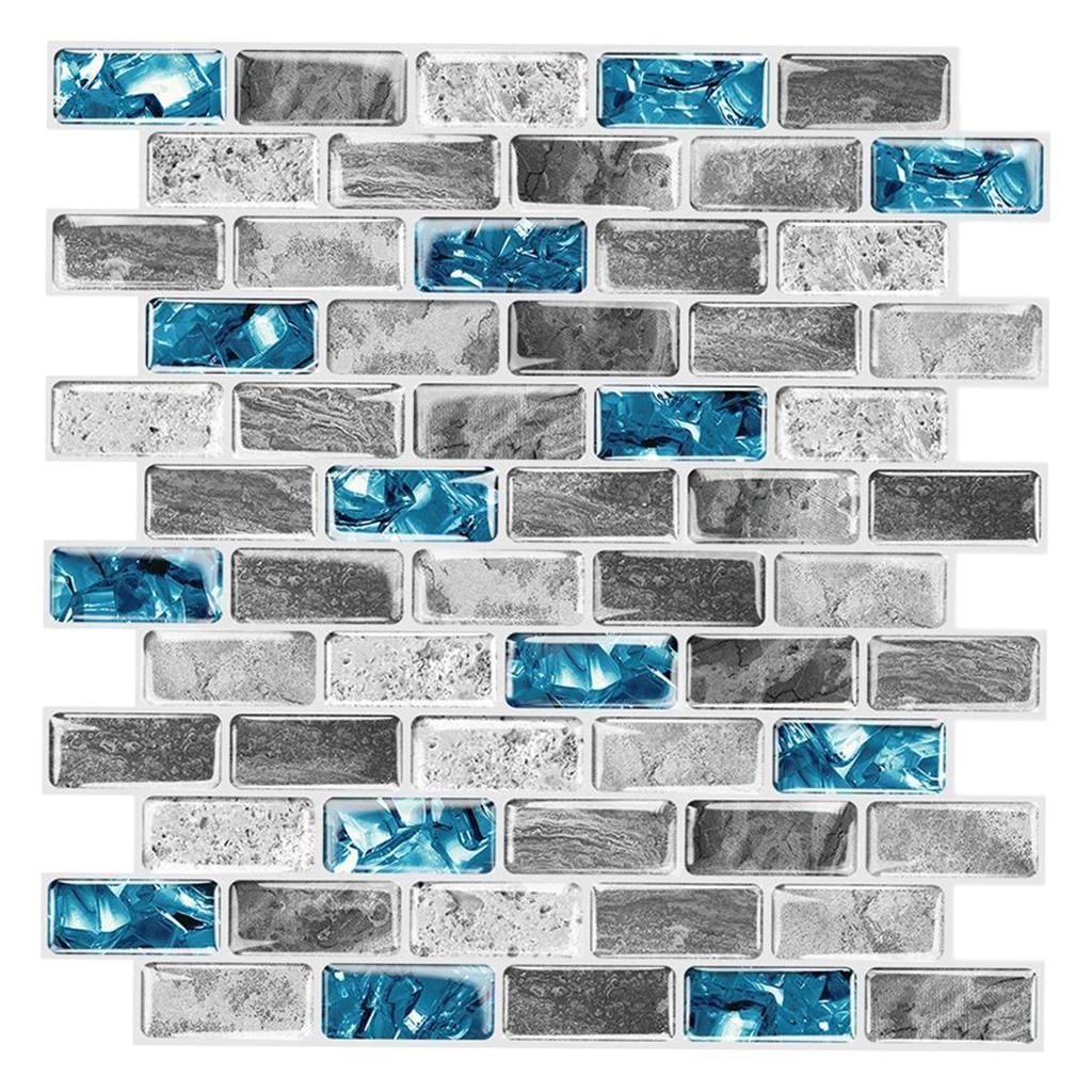 3D Marble Tile Backsplash Wallpaper 12X12in For Kitchen Style 1