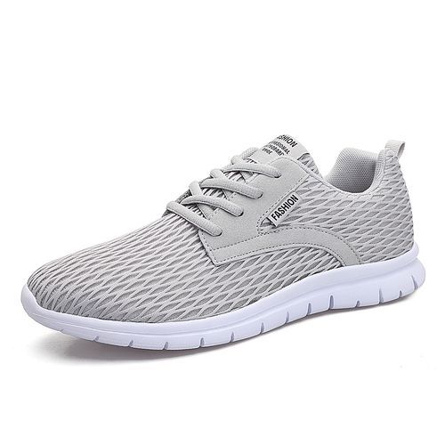 Big Size Mens Casual Running Shoes-Grey