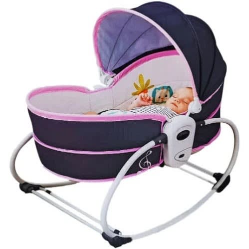 5 In 1 Rocker And Bassinet Napper With Musical Vibrations
