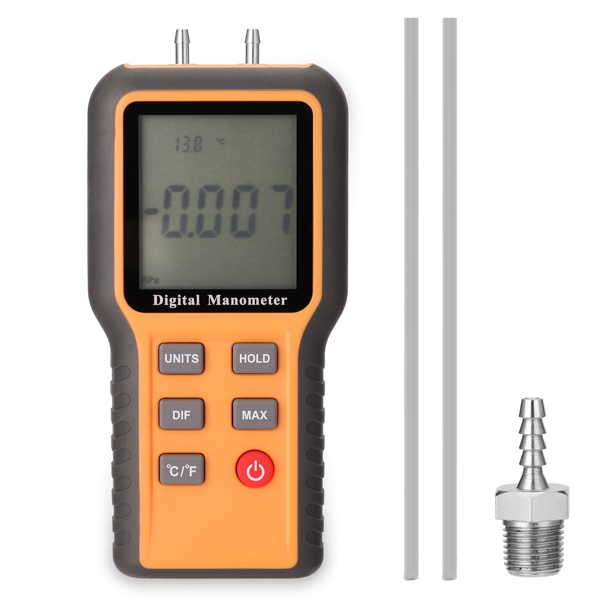 Digital Manometer LCD Display ℃ ℉ Switchable 12 Pressure