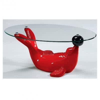 Standard Dolphin Stand Center Table- Red