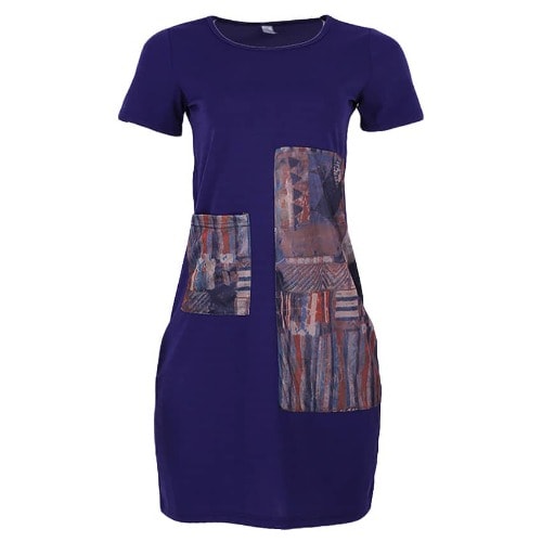 Pocket Pattern Shift Dress