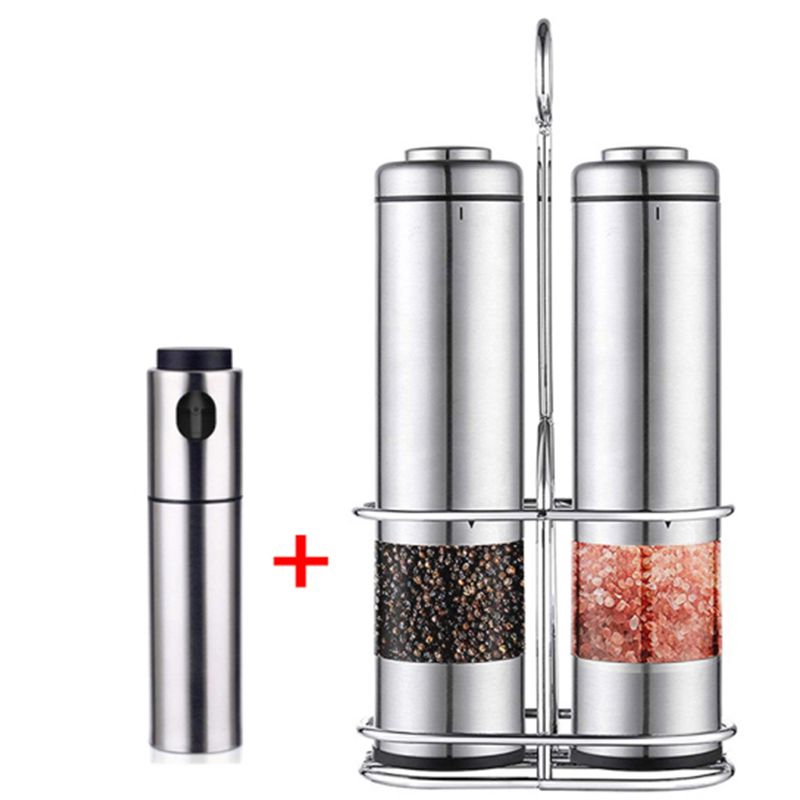Pepper Mill Electric Salt And Pepper Grinder Oil Spray