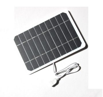 205*140MM 5V 5W Solar Panel High Power For Mobile Phone USB Solar Power Battery Solar Charger Camping