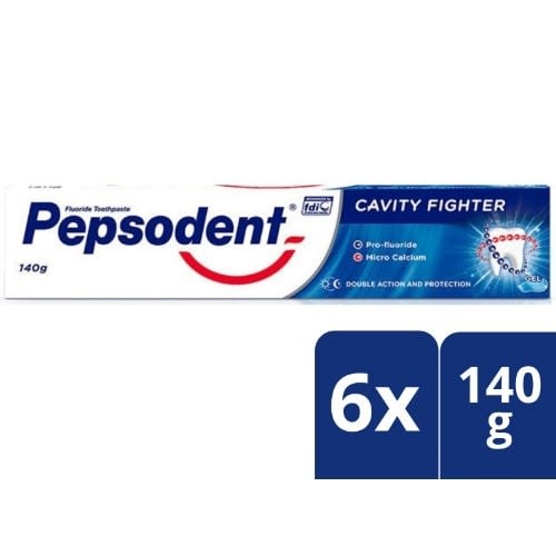 Pepsodent Triple Protection Toothpaste - Cavity Fighter - 140g X 6