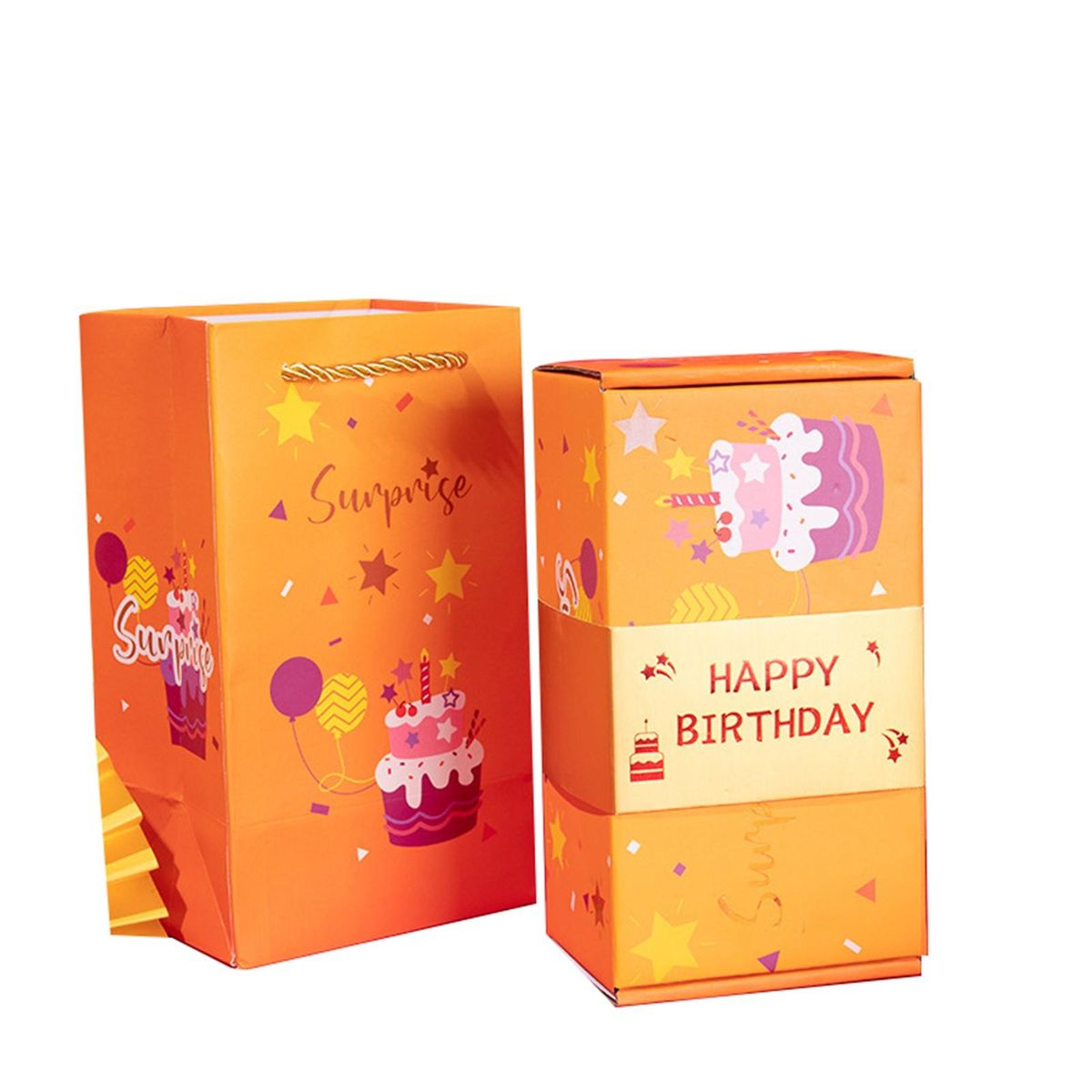 High-quality Cardboard Gift Box Surprise Bounce Gift Box for Gifting Yellow