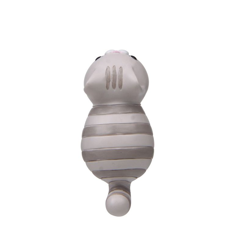 Cute Cartoon Cat 3D Magnetic Buckle Refrigerator Sticker Gray Striped Cat