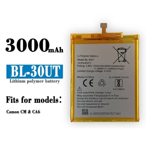 Replacement Battery For Tecno Bl 30ut