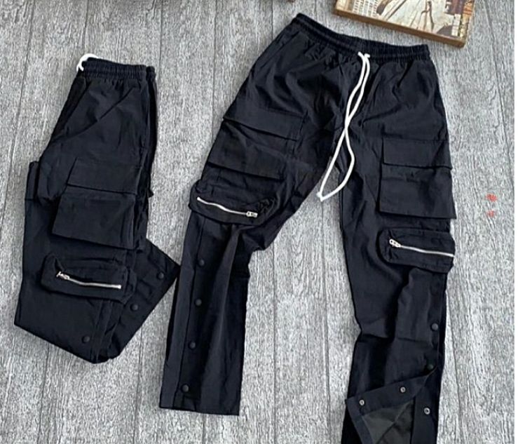 Black Zippers Cargo Jogger