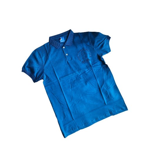 3D Embossed Male Polo - Blue