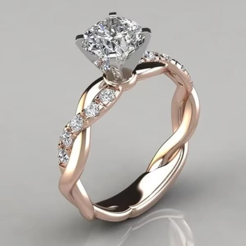 10kg Resizable Delysia King Twisted Ring For Weddingengagement
