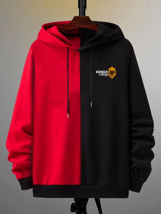 Stylish Kings Kartel Red & Black Hoodie