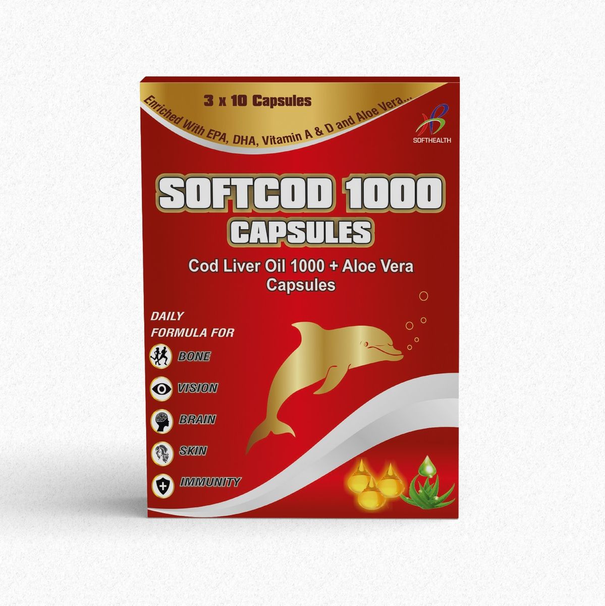 COD LIVER OIL 1000 MG +  ALOE VERA CAPSULES