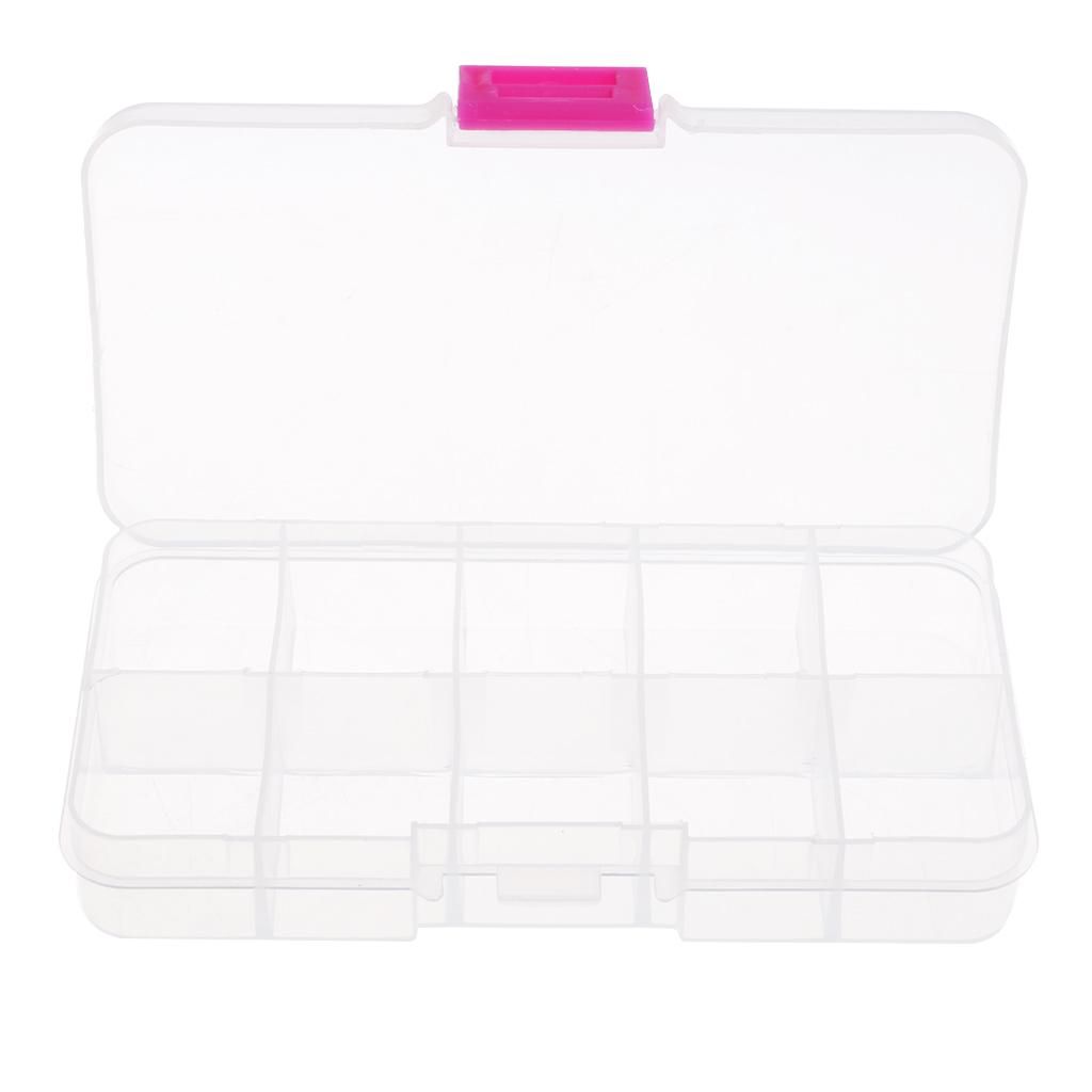 Sewing Machine Thread Empty Box With 10 Grids Storage Case Rectangle