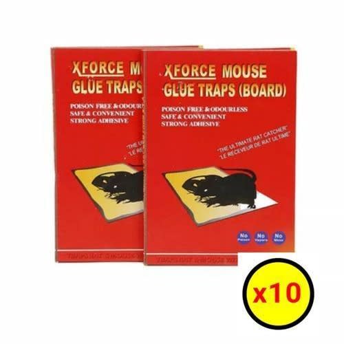 Xforce Fast Rat Catcher Gum/Glue Trap Board - 10 Pieces