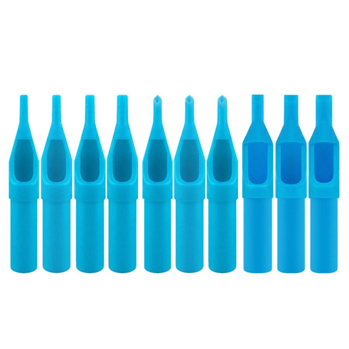 100PCS Plastic Tattoo Nozzle Tips Set RT DT FT Mixed