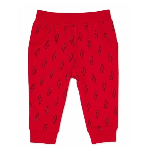 Baby Boys Lightning Print Terry Joggers