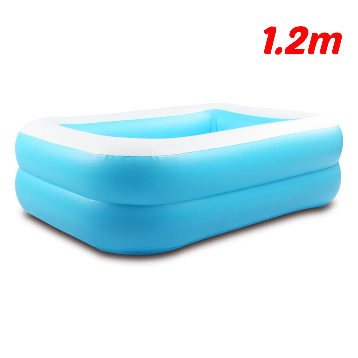 （180cm/150cm/130cm/120cm/A Pump ）Adults Kids Pool Bathing Tub Outdoor Indoor Blue Thick Inflatable Swimming Pool 1.2M