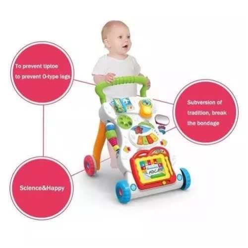 Children's Baby Walker - Baby Learn Walk Stand Trolley Toys