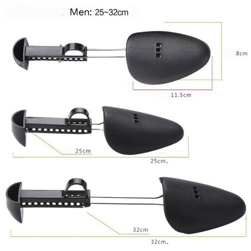 1 Pair Adjustable Men Women's Plastic Shoe Stretcher Durable Black Shoes Holder For Boots Shoe Expander Extender Support Keeper