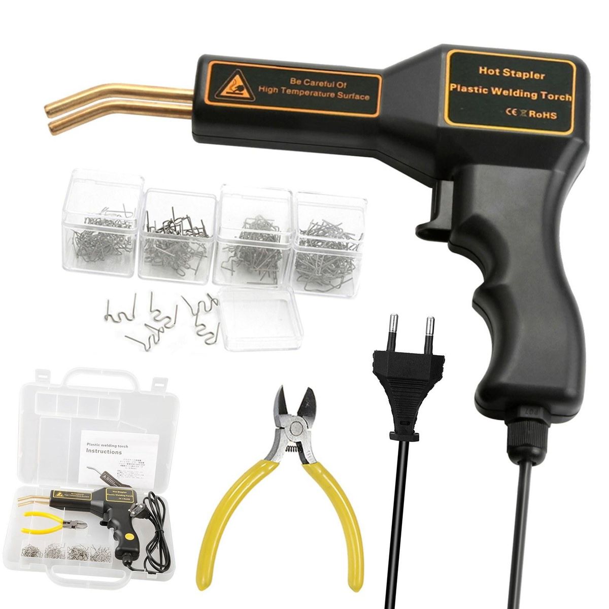 25W Hot Stapler Plastic Welding Machine Car Bumper Repair Kit Welding Repairing Machine Welder Gun Repair EU Plug