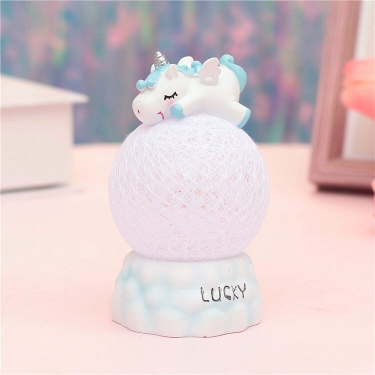 New Ins Home Decoration Gifts Children's Unicorn Night Light Creative Gifts Girlfriends Men And Women Birthday Gifts Blue