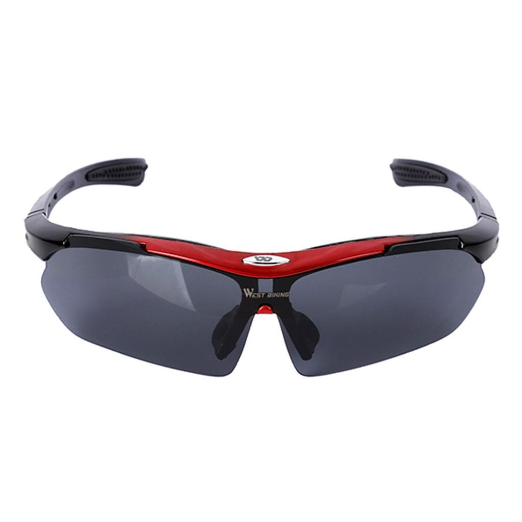 Cycling Driving Sunglasses Motorcycle  UV Glasses With Red