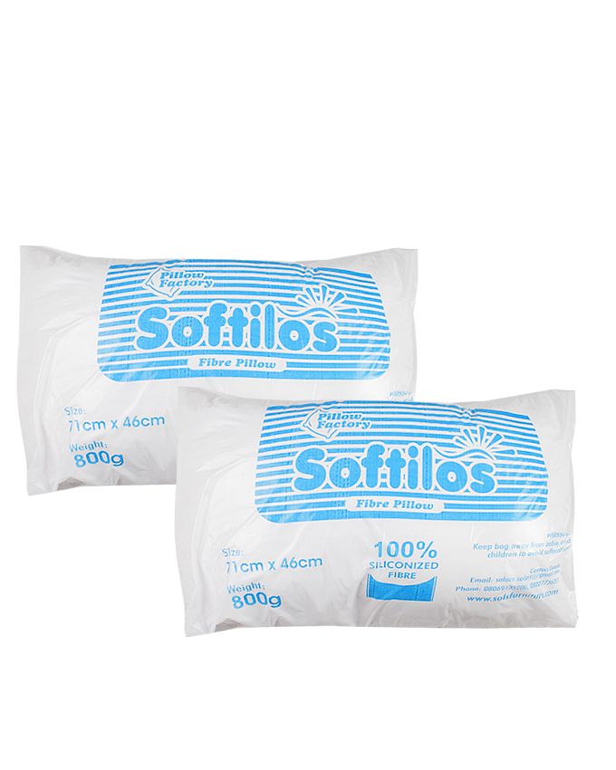 Softilos Fibre Pillow (Bed Pillow - Set Of 2)