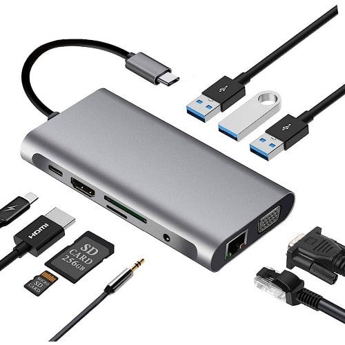 Multiple Usb Type-c Hub - 10 In 1