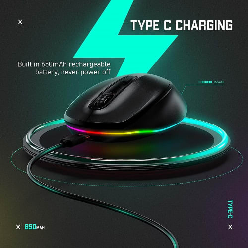 Triple Mode - bt3.0/5.0+usb Wireless Rechargeable Bluetooth Mouse For Macbook