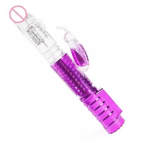 Turn Bead 36 Mode Thrusting Jack Rabbit Vibrator With Clitoral Stimulator
