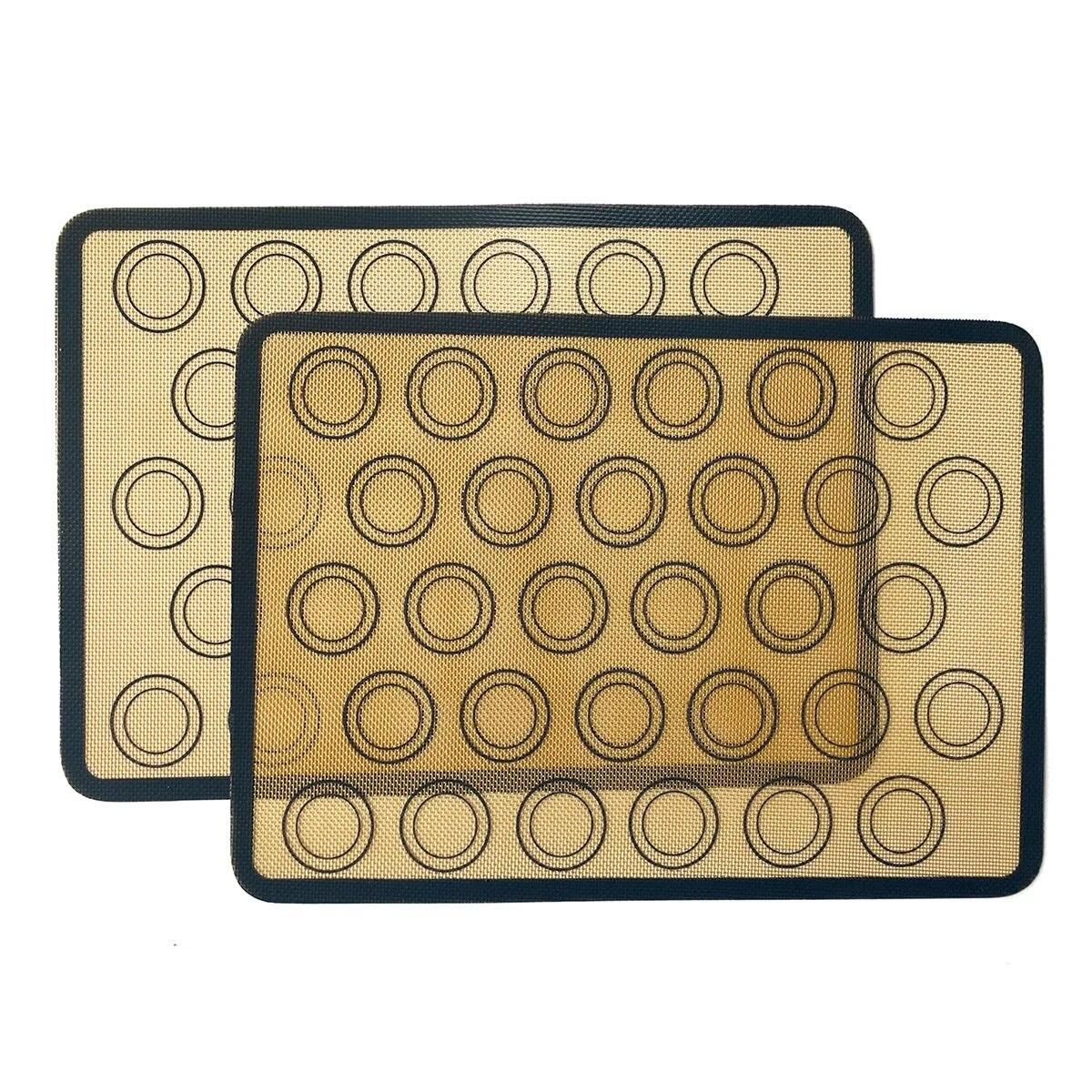 2pcs Macaron Silicone Baking Mat Non stick Circle Macaroon Kitchen Dough mat Liner Tool For Cake Bakeware Pastry Accessories