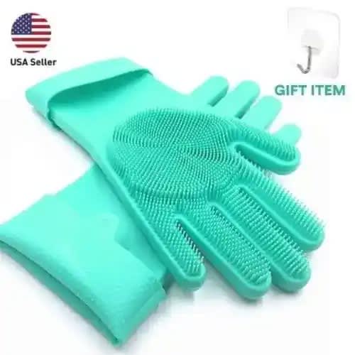 A&s Silicon Washing Glove With Scrubber