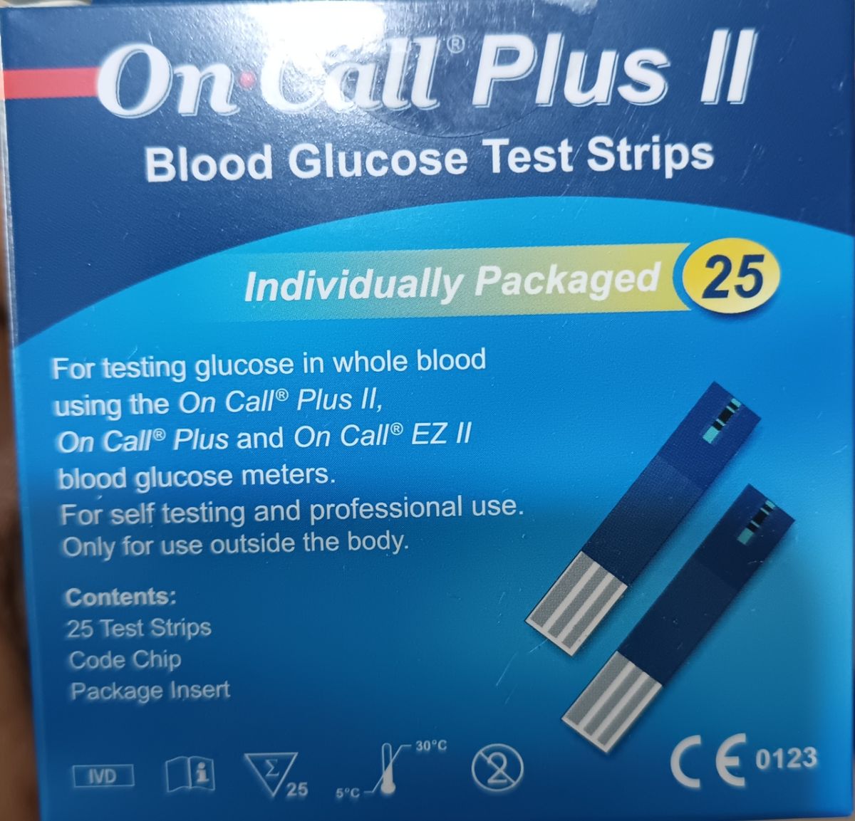 25 Test Strips For Diabetes Glucometer Monitor Blood Sugar Meter