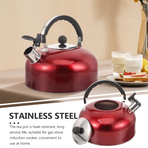 3L Colourful Whistling Kettle - Red