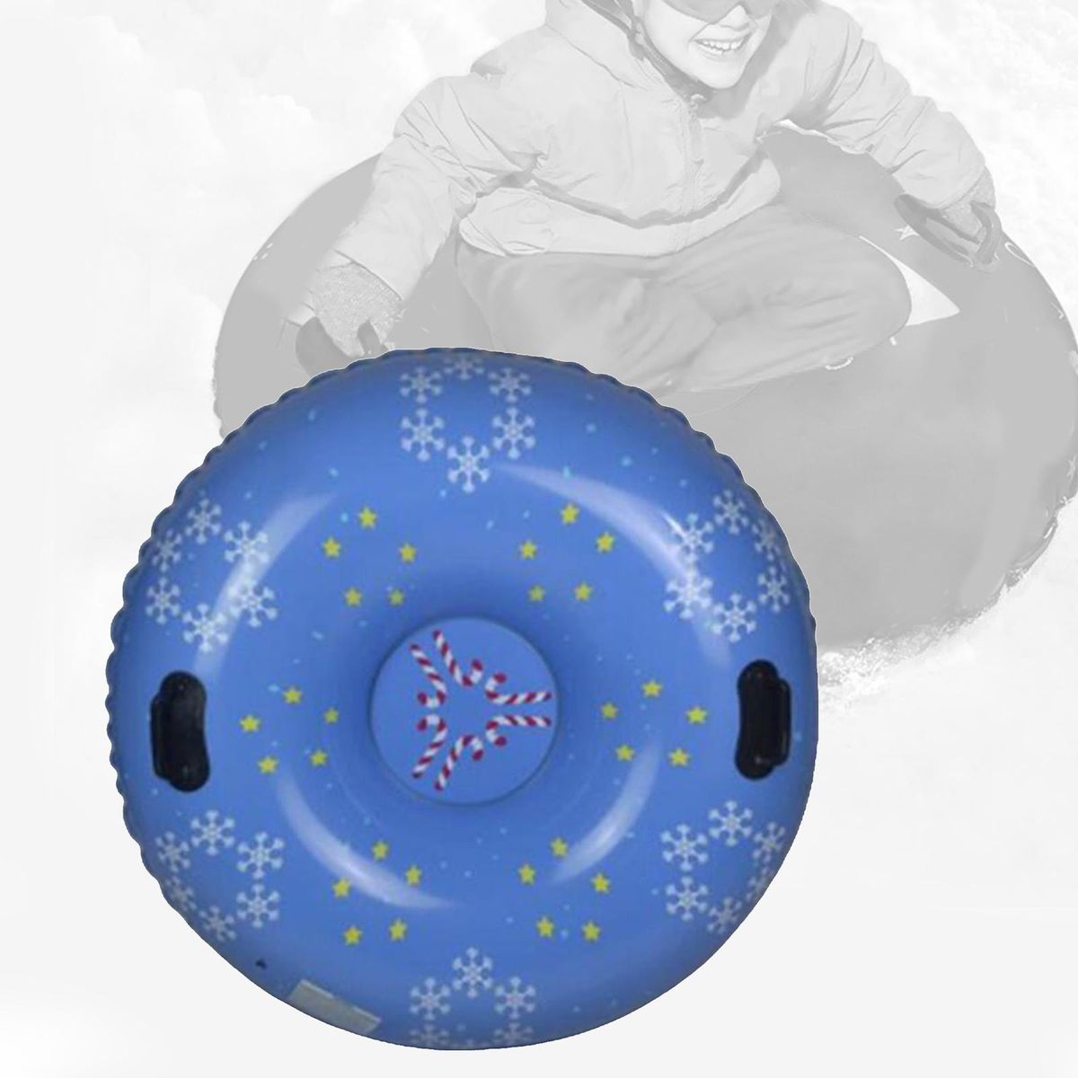 Winter Snow Tube For Kids Adults PVC Large With Handles Sledding 98cm