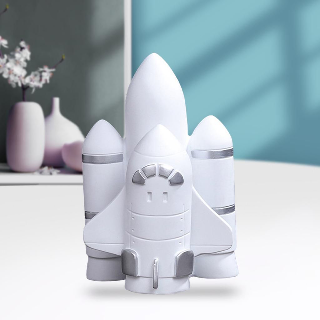 Astronaut Figurines Bookshelf Collectible Hotel Nursery Rocket Silver