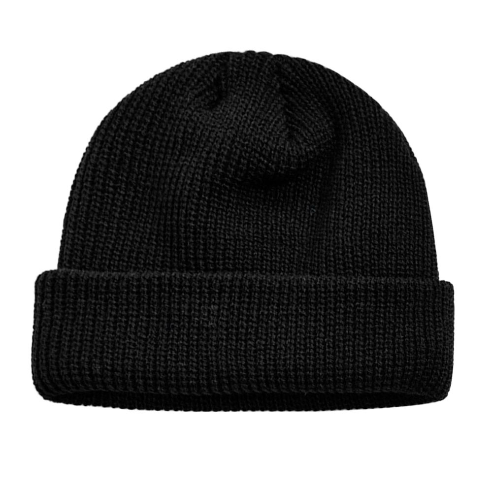 Fashion Hip Hop Beanie Knitted Hat Men Llcap Women Winter Warm Brimless Bay Melon Cap Cuff Docker Fisherman Beanies Hats-A